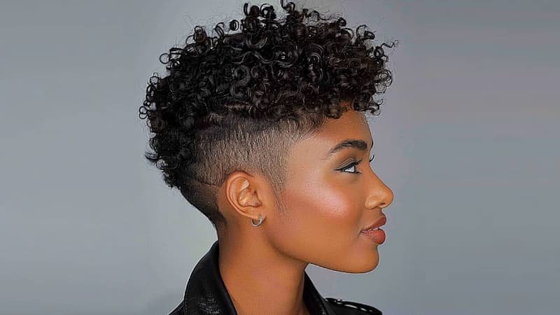 Low Taper Fade Curly Hair Options For Females: Fancy Low-Taper Fade Lines